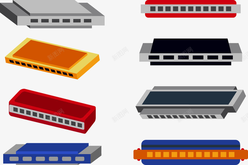 几种口琴png免抠素材_新图网 https://ixintu.com 乐器 口琴 才艺表演 特长生 音乐 音乐学校