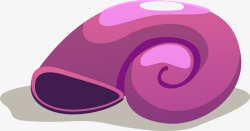 紫色壳紫色卡通贝壳高清图片