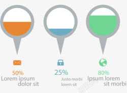 百分比数据表示图矢量图素材