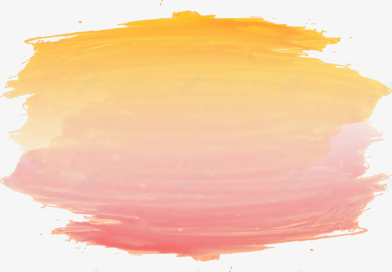 透明水彩涂鸦效果矢量图eps免抠素材_新图网 https://ixintu.com 矢量素材 粉橘色 艺术 艺术感 透明感 矢量图