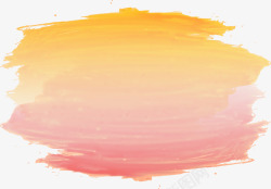 粉橘色透明水彩涂鸦效果矢量图高清图片