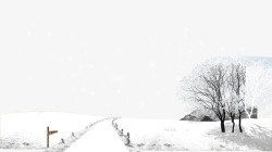 冬天街道雪景雪地高清图片