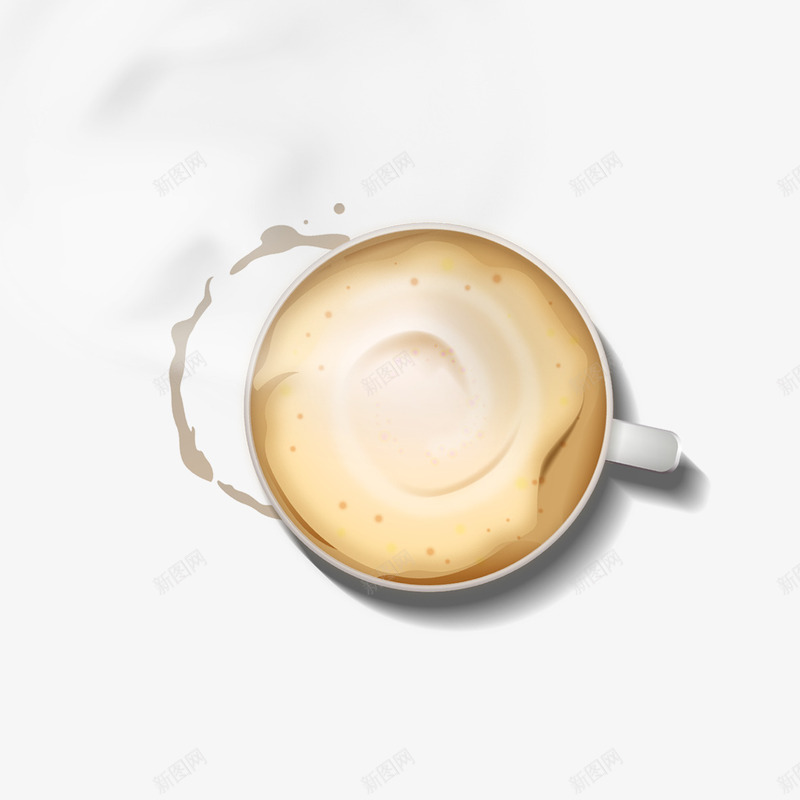 卡布奇诺冒着热气的psd免抠素材_新图网 https://ixintu.com 下午茶 卡布奇诺 咖啡 热气