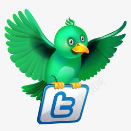 Twitter飞绿色图标png_新图网 https://ixintu.com flying green logo social twitter 推特 标志 社会 绿色 飞行