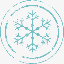 冬季标志圆形雪花标志高清图片