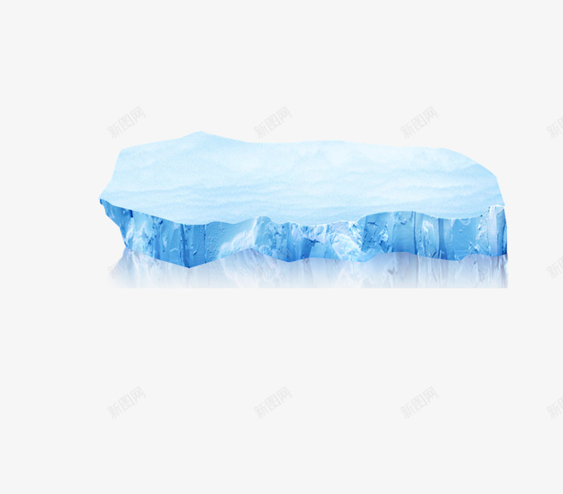 一大块冰块png免抠素材_新图网 https://ixintu.com 冰块 冰川 冷冻 蓝色