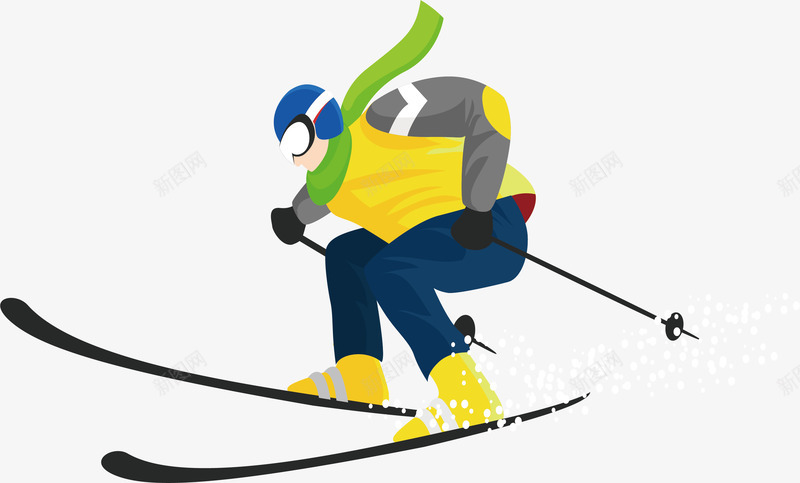 冬天帅气的滑雪运动员png免抠素材_新图网 https://ixintu.com 冬天滑雪 冬季运动 小人 帅气的滑雪 滑雪 滑雪的人 矢量png