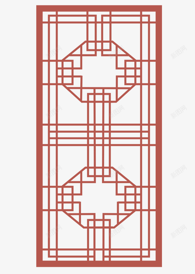 雕刻木雕镂空花纹矢量图ai免抠素材_新图网 https://ixintu.com 中国风 屏风 花纹 褐色 镂空 门窗 雕刻 矢量图