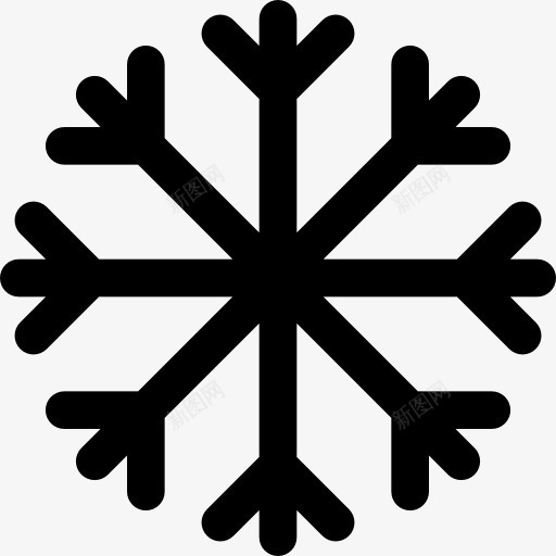 雪图标png_新图网 https://ixintu.com frost 下雪 冬天 天气符号 雪花
