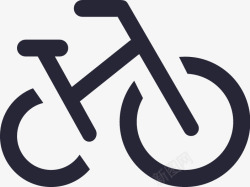 简单自行车自行车租赁图标高清图片