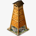 创意高塔创意手绘木板建筑高塔高清图片