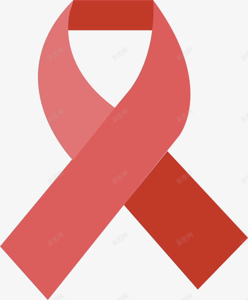 红丝带标志png免抠素材_新图网 https://ixintu.com 医院 卡通 标志 生物医药 看病 红色 艾滋病 设计