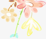 摄影涂鸦花朵手绘素材