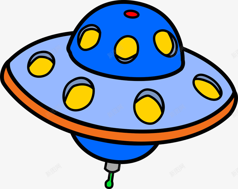 彩色的飞碟png免抠素材_新图网 https://ixintu.com UFO 不明飞行物 外星人 飞盘