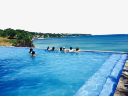 巴厘巴厘岛梦幻海滩泳池高清图片
