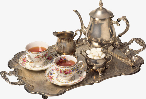 欧洲皇室茶具png免抠素材_新图网 https://ixintu.com 咖啡 方糖 欧洲 皇室 茶具 茶壶 茶杯