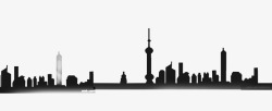 上海剪影矢量图建筑物剪影高清图片