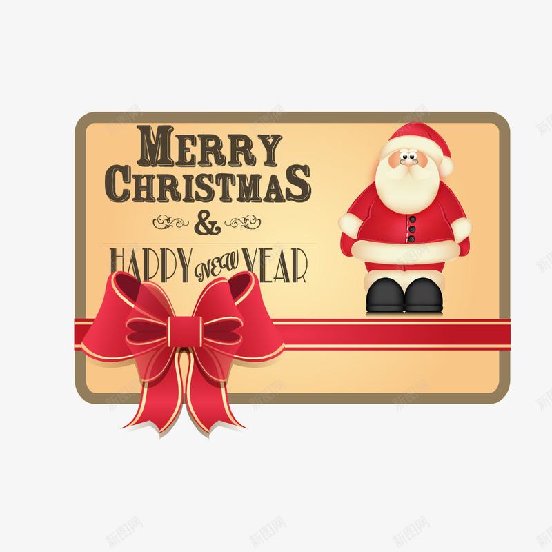 圣诞节喜庆卡片png免抠素材_新图网 https://ixintu.com 卡片 圣诞 聖誕 节日 贺卡
