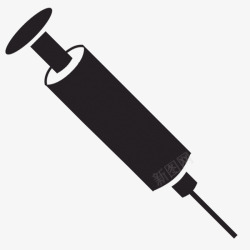 卡通医院针管标注射器剪影图标高清图片