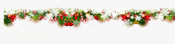 圣诞节顶部边线圣诞节雪花顶部装饰高清图片