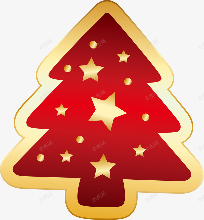 金色闪耀圣诞树标签png免抠素材_新图网 https://ixintu.com 冬天 冬日 圣诞快乐 圣诞节 装饰图案 金色树木