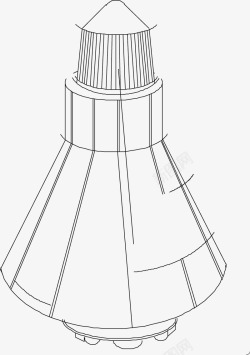 发射舱创意火箭头部图标高清图片