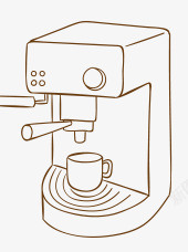 果汁机手绘咖啡元素片高清图片