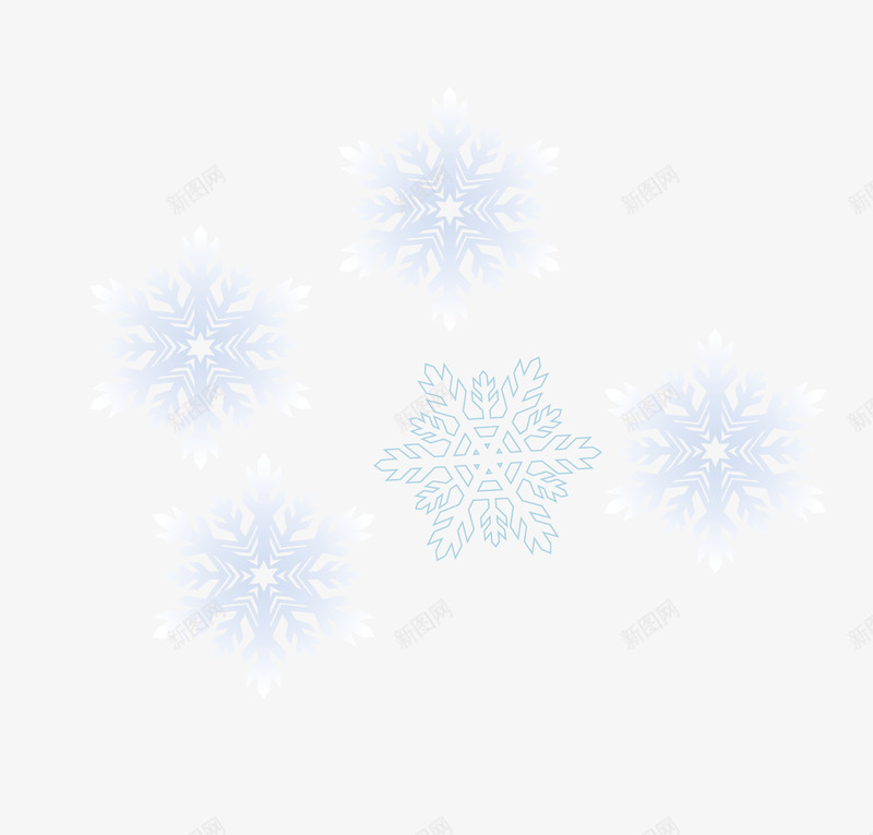 手绘白色的雪片矢量图ai免抠素材_新图网 https://ixintu.com 冬天 新图网 白色的雪 雪 雪片 矢量图