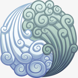 水波logo卡通水纹logo标志图标高清图片