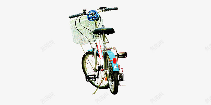 蓝色自行车png免抠素材_新图网 https://ixintu.com 代步工具 单车 小车子 自行车 车筐