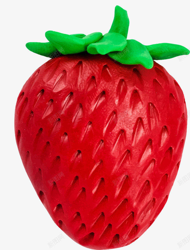 橡皮泥草莓png免抠素材_新图网 https://ixintu.com 橡皮泥 水果 红色 草莓