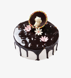 高档零食小熊蛋糕巧克力奶油高清图片
