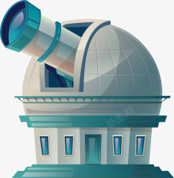 天文望远镜免抠国家科技馆天文台矢量图高清图片