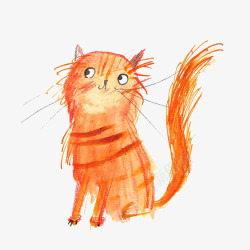 涂鸦小猫免扣PNG涂鸦小猫高清图片