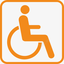 残疾人图标残疾人风景景区标志矢量图图标高清图片