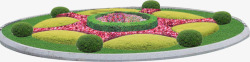 镂空六角星花圃花坛园艺高清图片