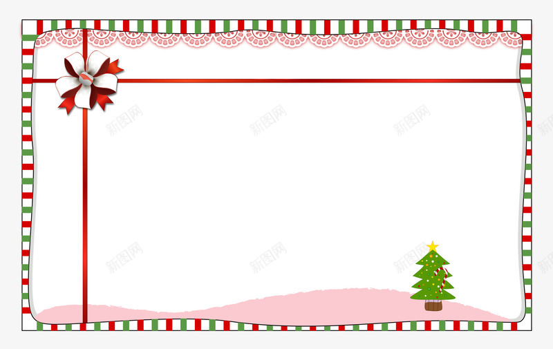 圣诞边框png免抠素材_新图网 https://ixintu.com AI 卡通 圣诞 圣诞树 彩炮 手绘 礼花 线条 边框