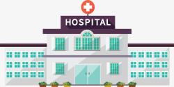 小模型卡通医疗医院大楼矢量图高清图片