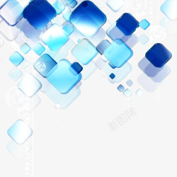 方块光科技蓝矢量图高清图片