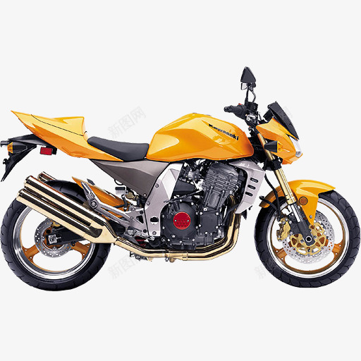 黄色摩托车png免抠素材_新图网 https://ixintu.com 摩托车 素材 黄色