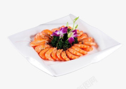 中国特色菜白灼明虾高清图片