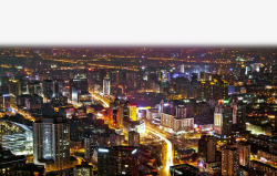 夜景俯视图大都市的夜景俯视图高清图片