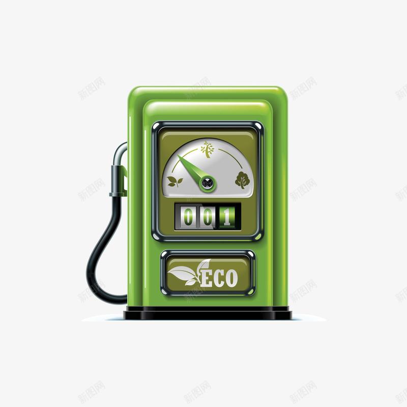 绿色的加油机器png免抠素材_新图网 https://ixintu.com 加油机器 手绘 绿色