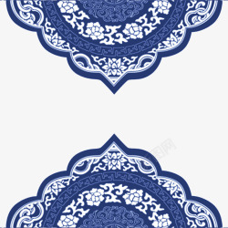 中国风中国风蓝色青花瓷底纹高清图片