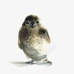可爱麻雀冬天的麻雀水墨画高清图片