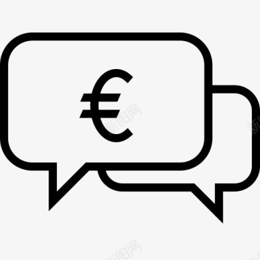 货币欧元资金发射钱火箭启动货币图标图标