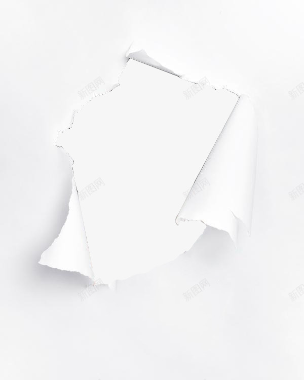 撕破的白色纸张png免抠素材_新图网 https://ixintu.com 书写 白色 纸张 裂痕