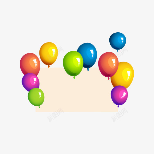 气球对话框psd免抠素材_新图网 https://ixintu.com 对话框 气球 颜色 飞行