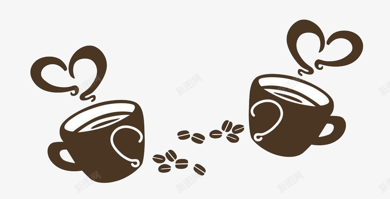 休闲下午茶png免抠素材_新图网 https://ixintu.com 咖啡 咖啡豆 时尚 杯子 爱心 装饰