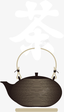 饮茶时尚中国风主题元素矢量图高清图片